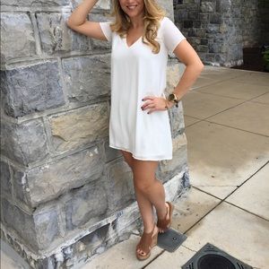 Lulu’s White Shift Dress Size Small